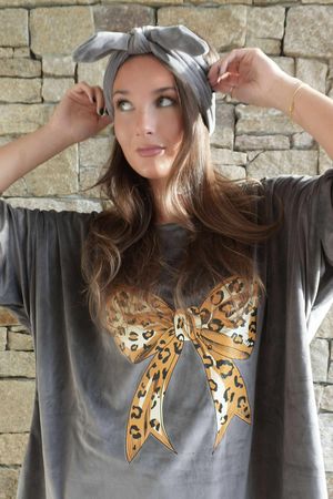 Nora Stretch Velour Headband Slate